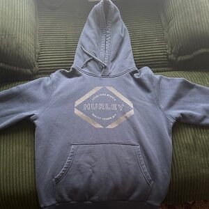 Hurley Blue and Gray Hoodie with Logo